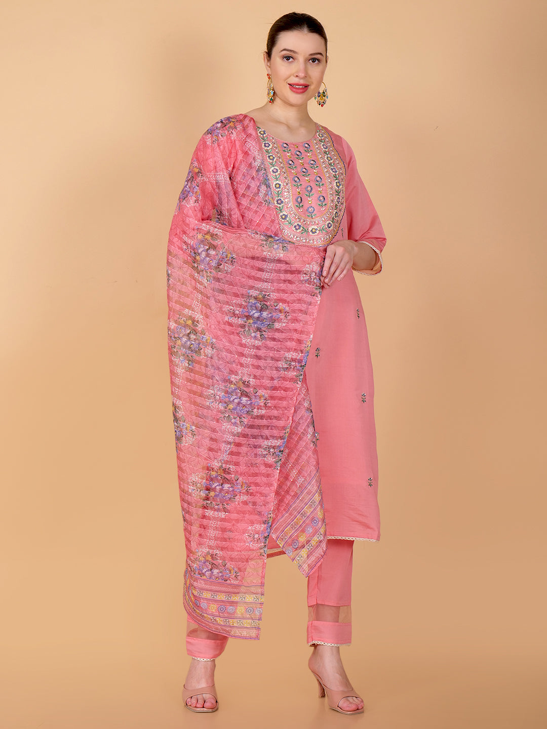 Suique Peach Suit Set