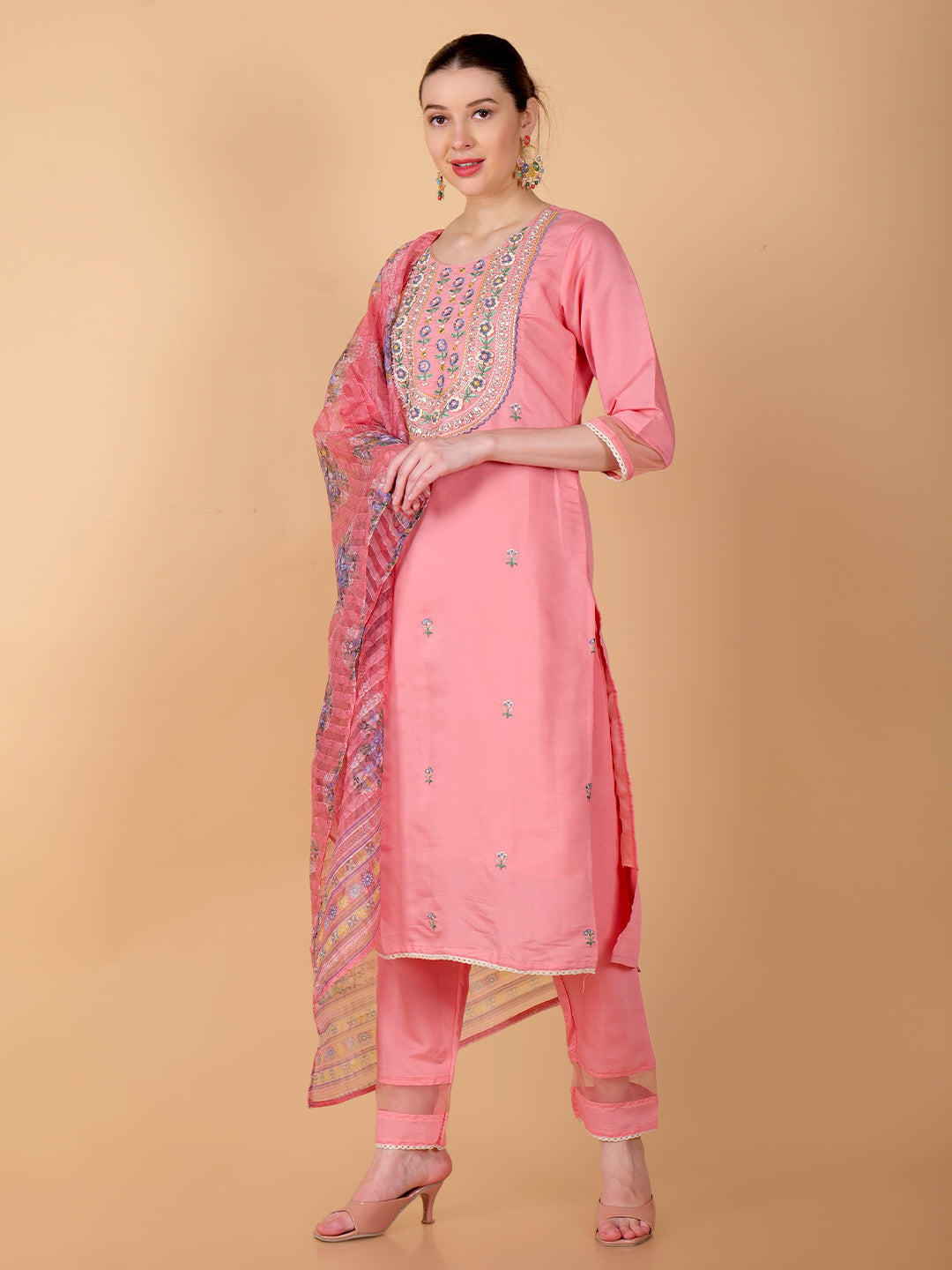Suique Peach Suit Set