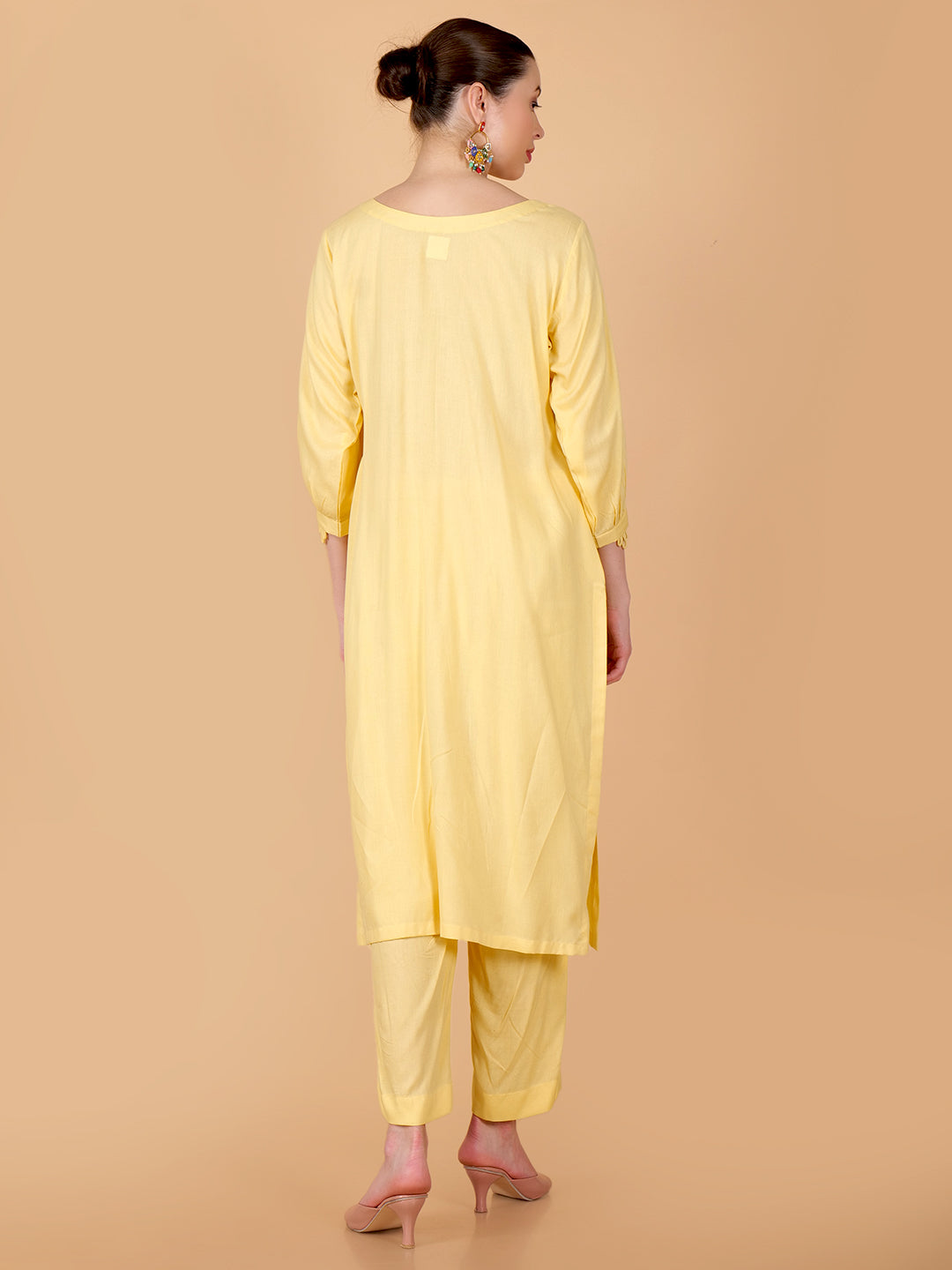 Suique Lemon Yellow Kurta Set