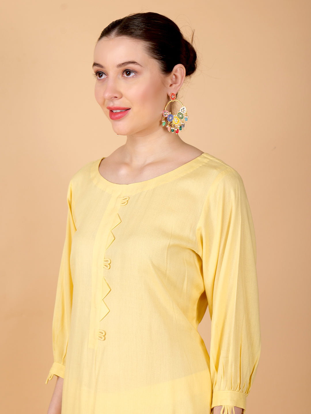 Suique Lemon Yellow Kurta Set