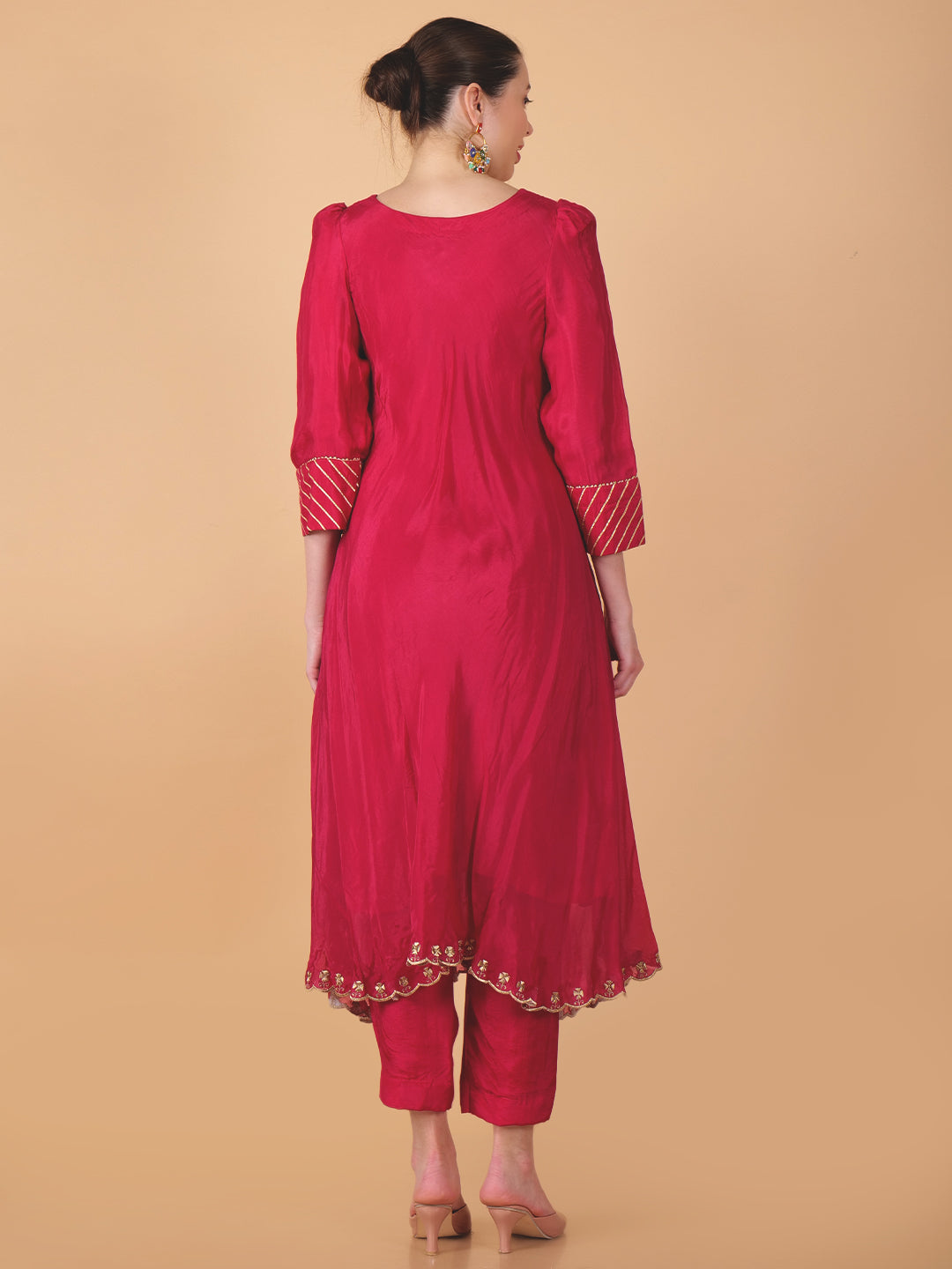 Suique Hot Pink Anarkali Dress