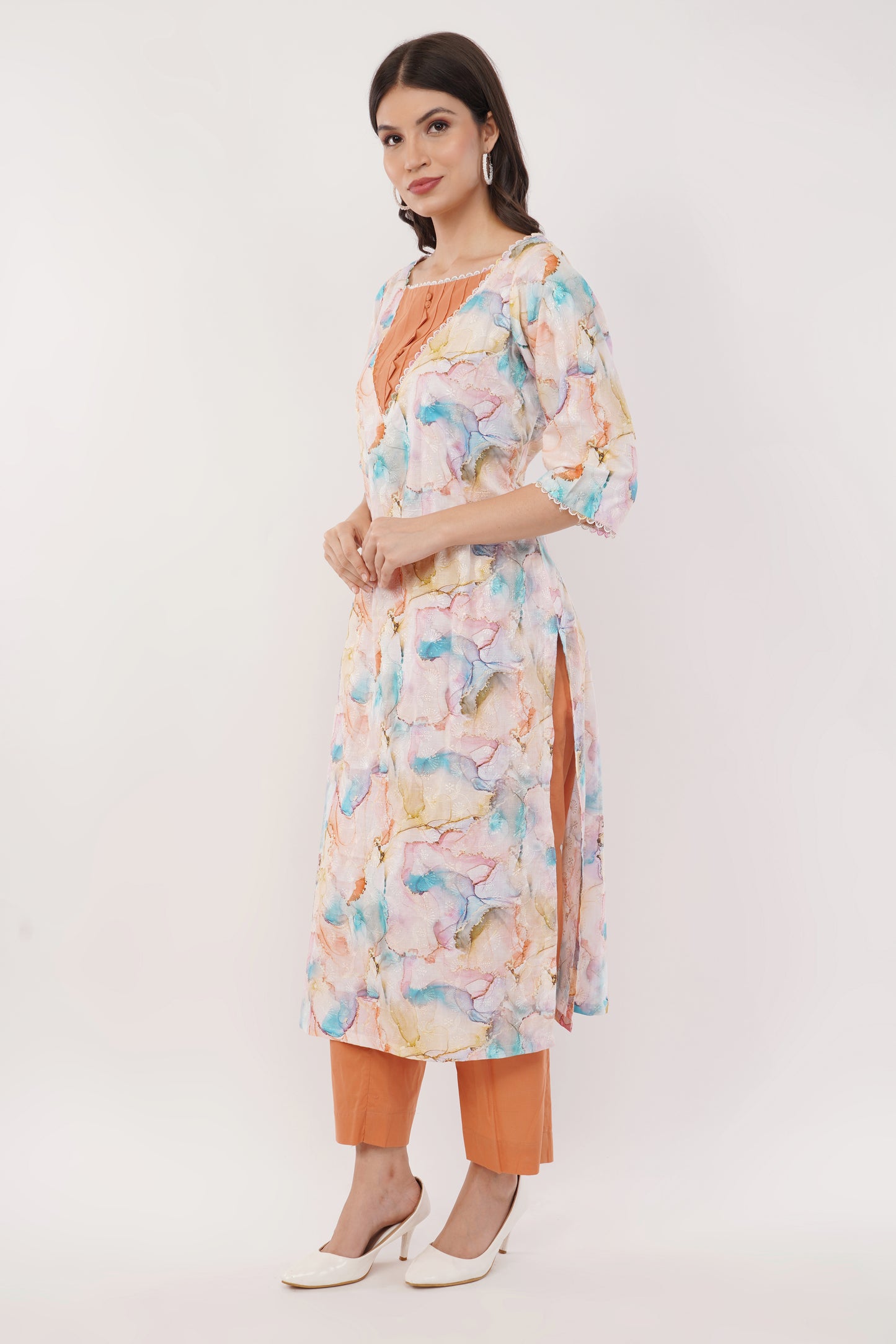 Suique Watercolor Floral Kurta Set