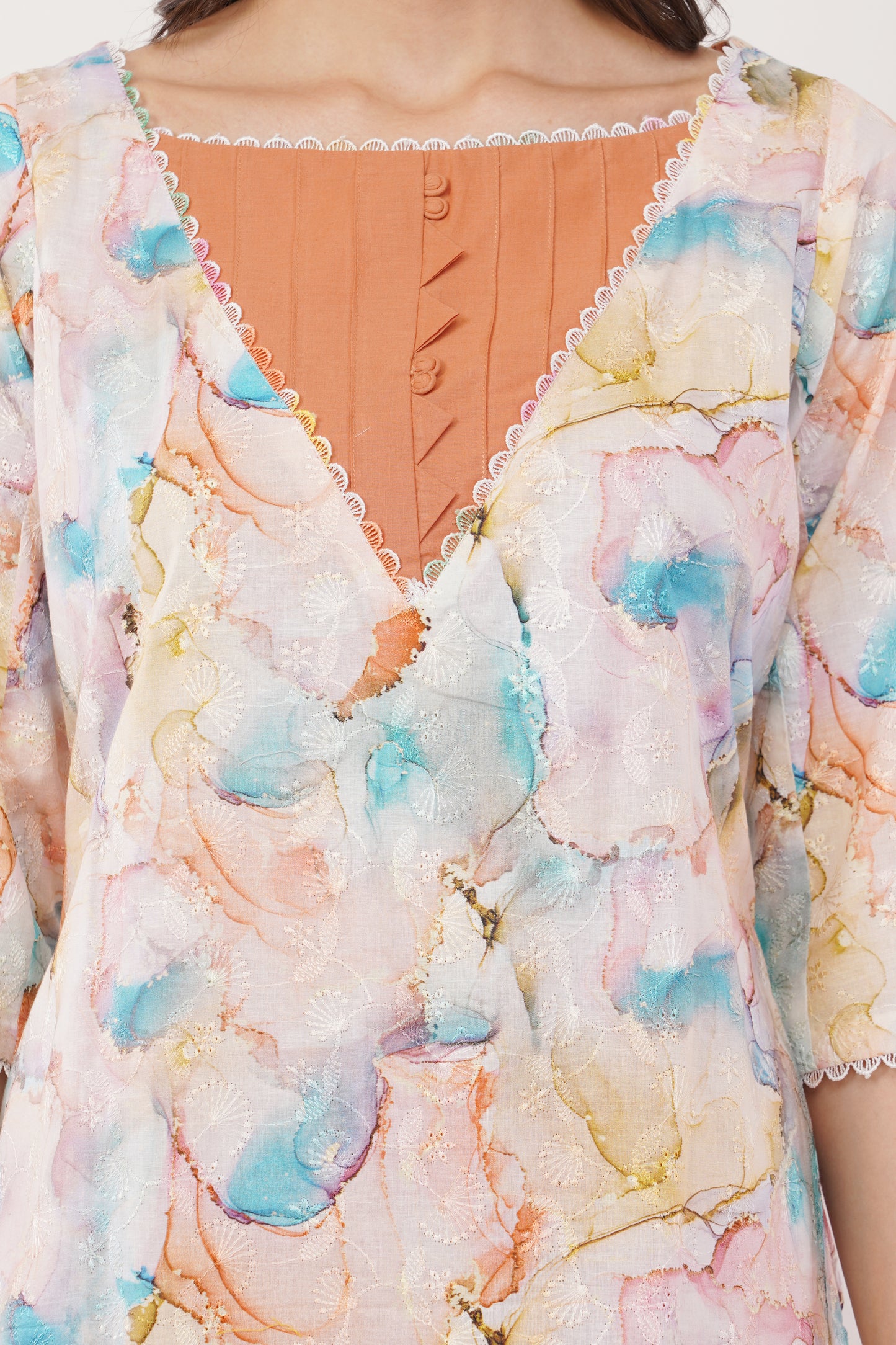 Suique Watercolor Floral Kurta Set