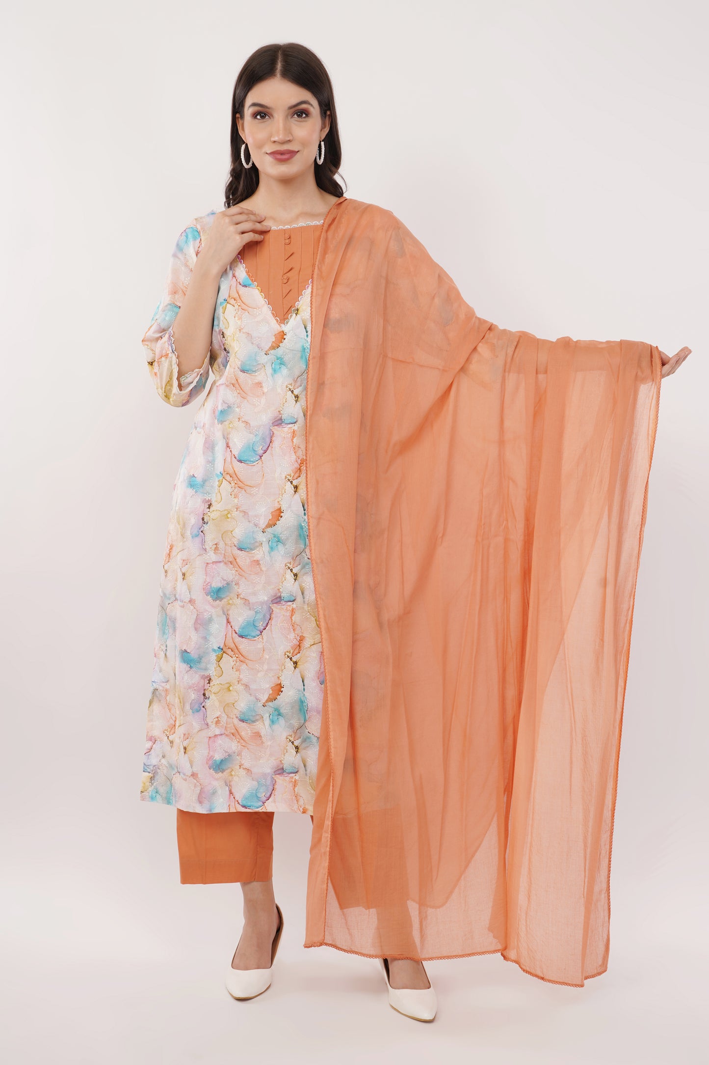 Suique Watercolor Floral Kurta Set