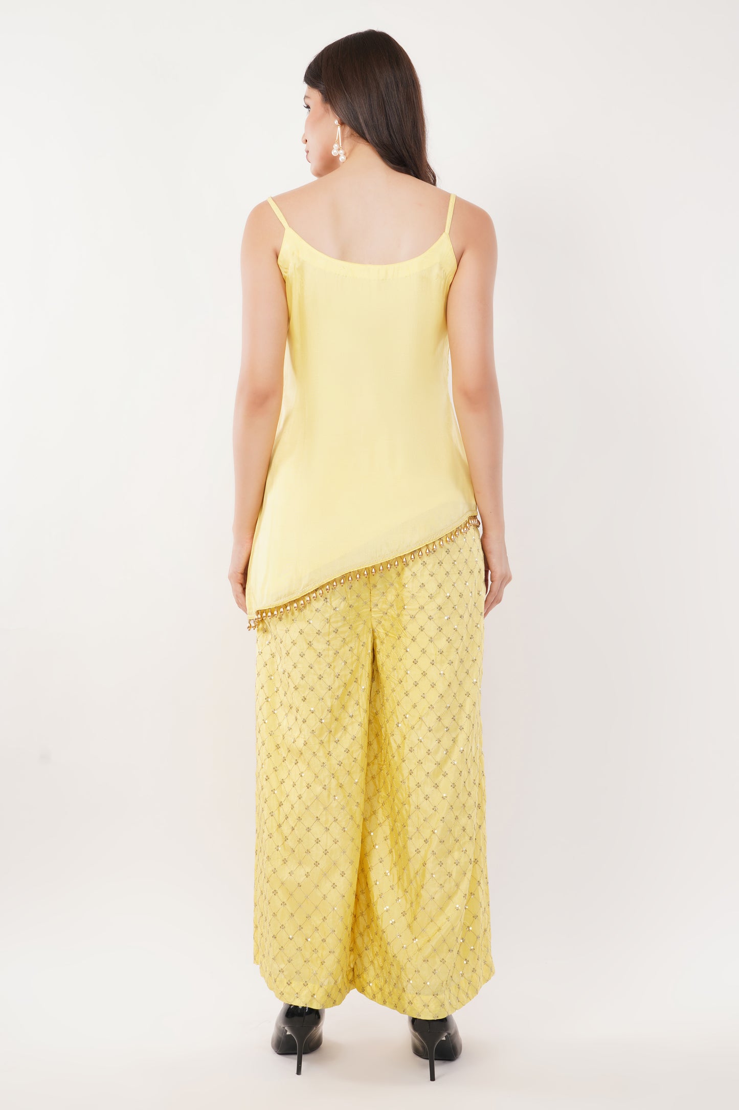 Suique Lemon Zest Palazzo Set