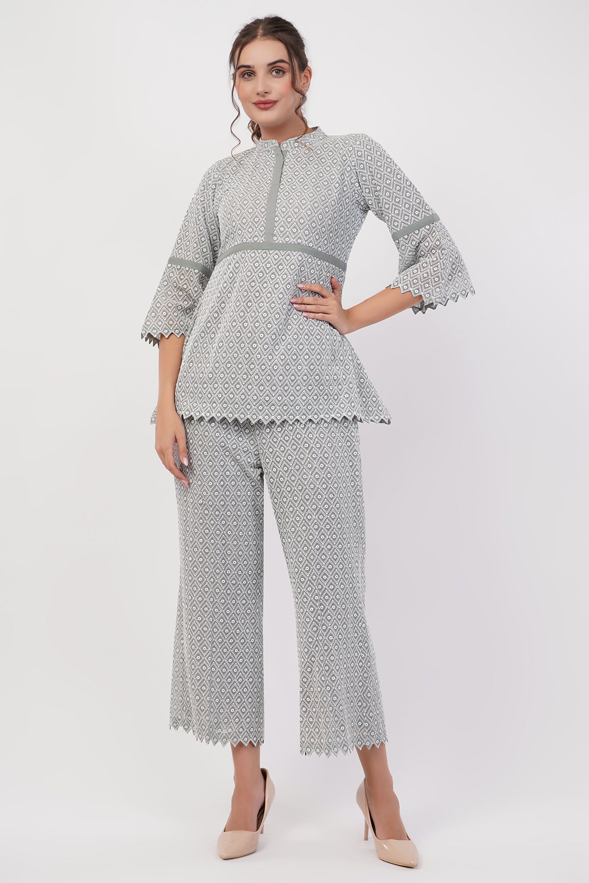 Suique Sophisticated Grey Co-ord Set