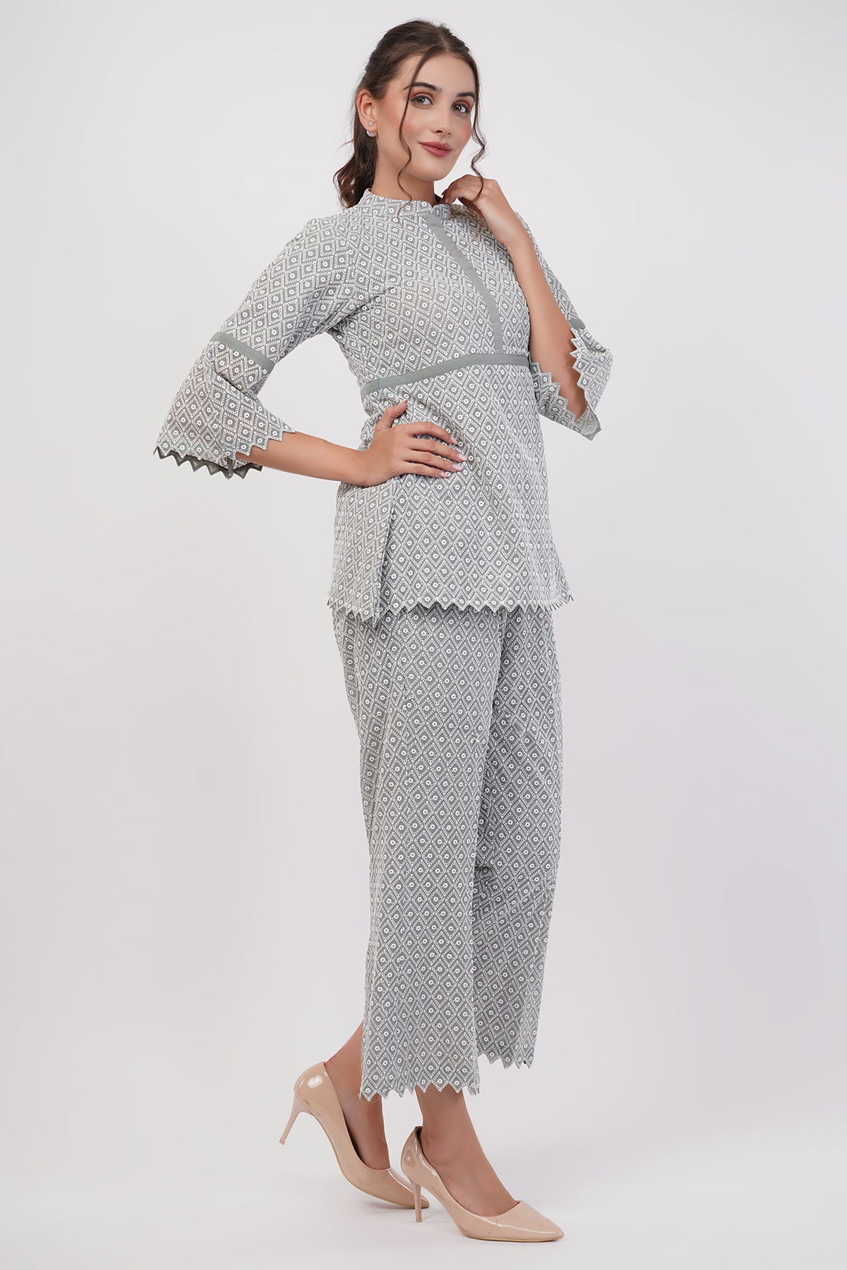 Suique Sophisticated Grey Co-ord Set