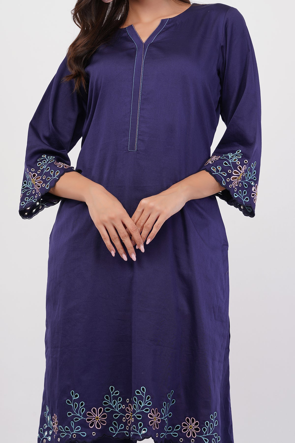Suique Navy Blue Kurta set