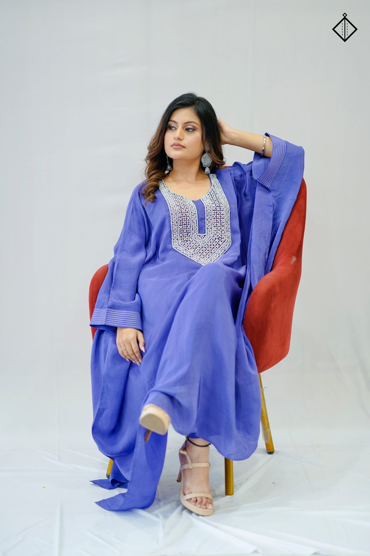 Suique Periwinkle Dream Kaftan Set