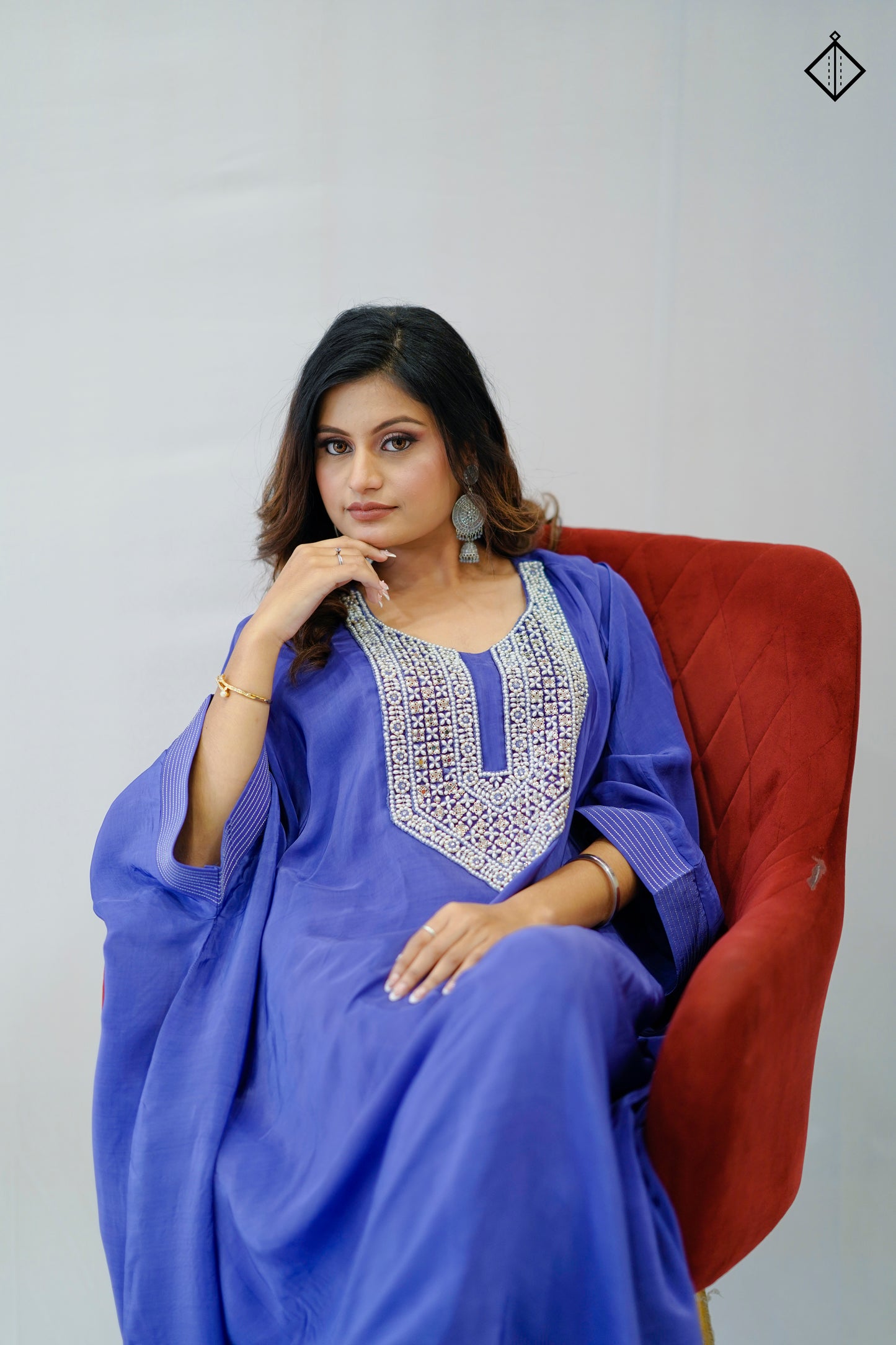 Suique Periwinkle Dream Kaftan Set