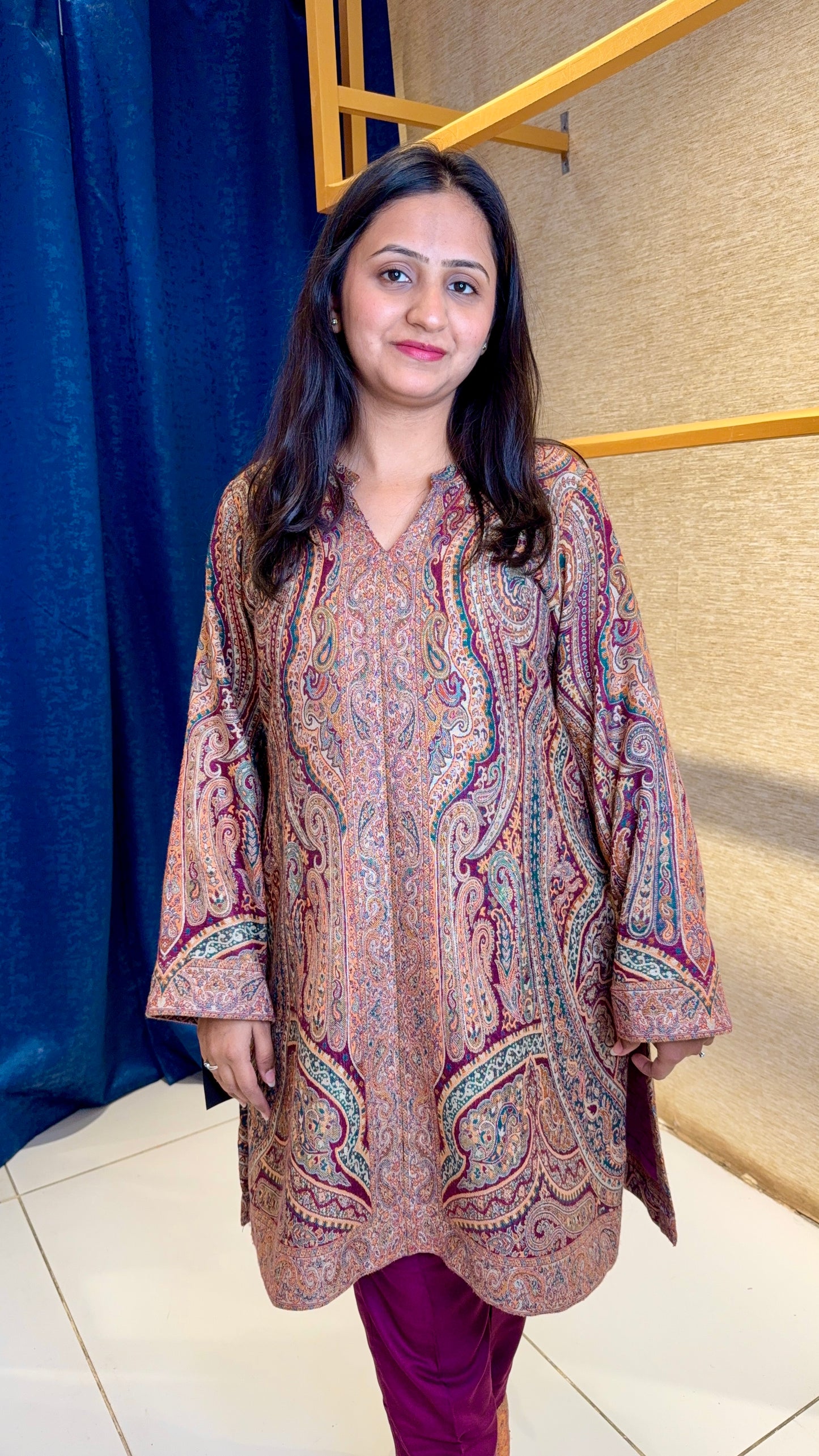 Paisley Print Woolen CoordSet