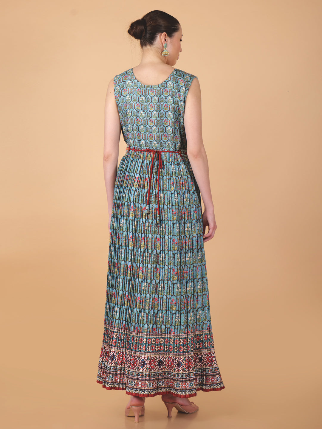 Suique Mirror work Printed Dress