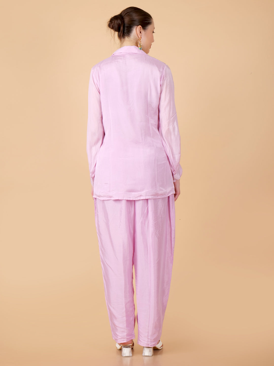 Suique Soft Pink Chinon Co-ord Set