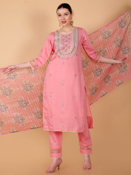 Suique Peach Suit Set