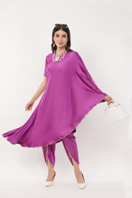Suique Elegant Asymmetry: One-Side Kaftan & Sleeve Kurta Set