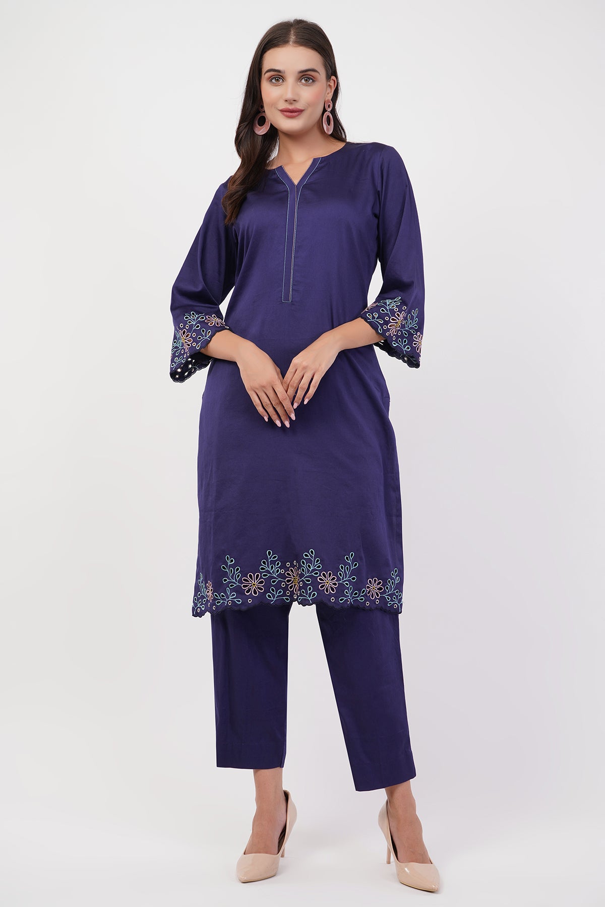 Suique Navy Blue Kurta set