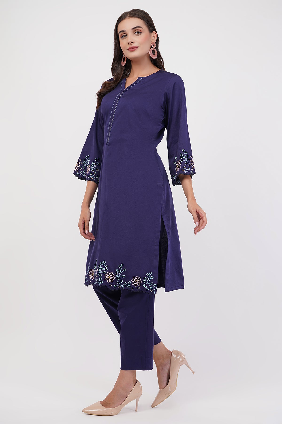 Suique Navy Blue Kurta set