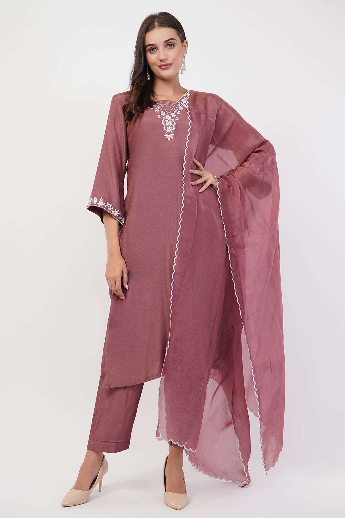 Suique Dusty Rose Suit Set