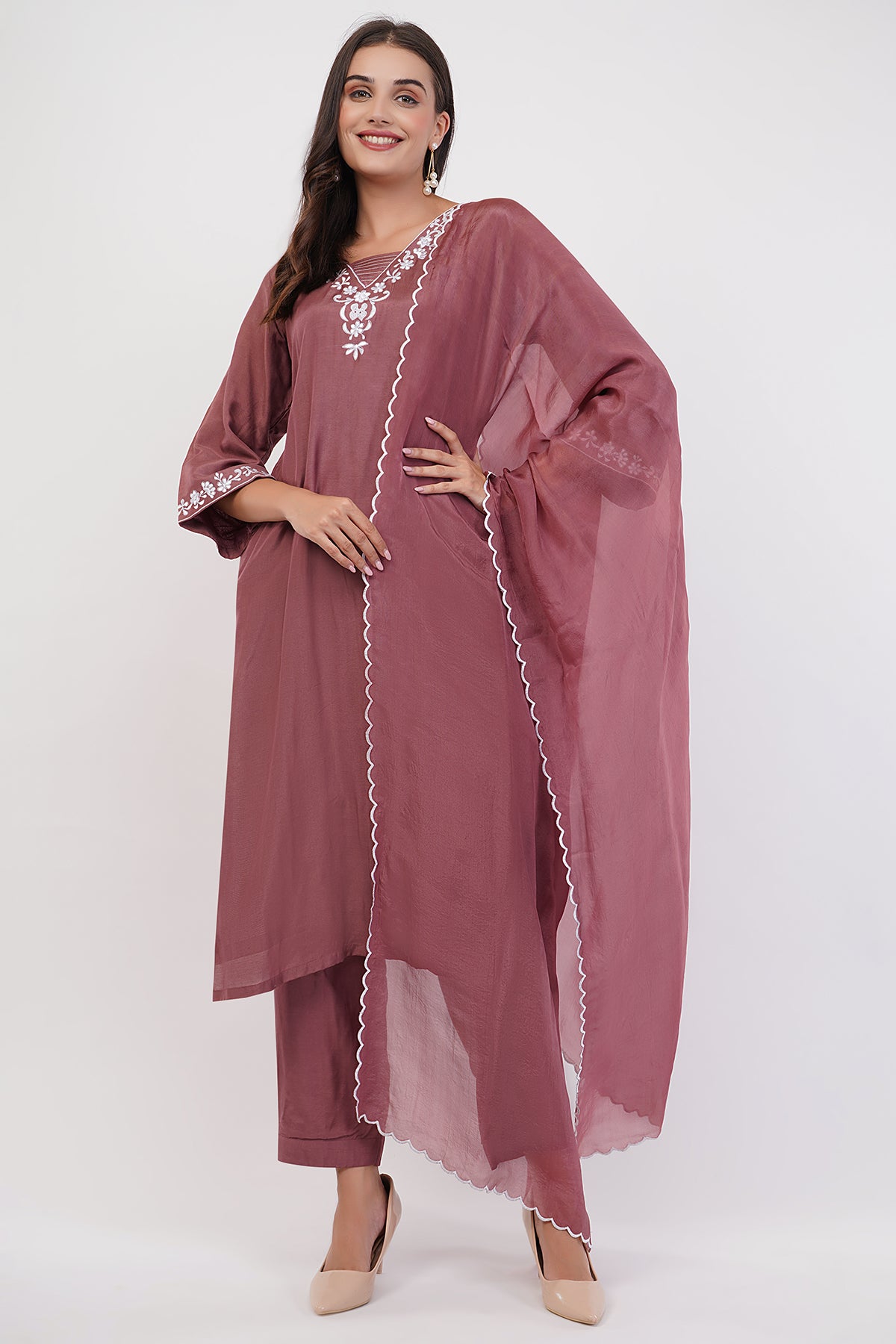 Suique Dusty Rose Suit Set