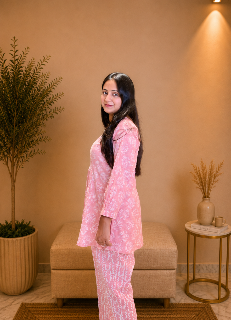 Blush Pink Printed Coord Set