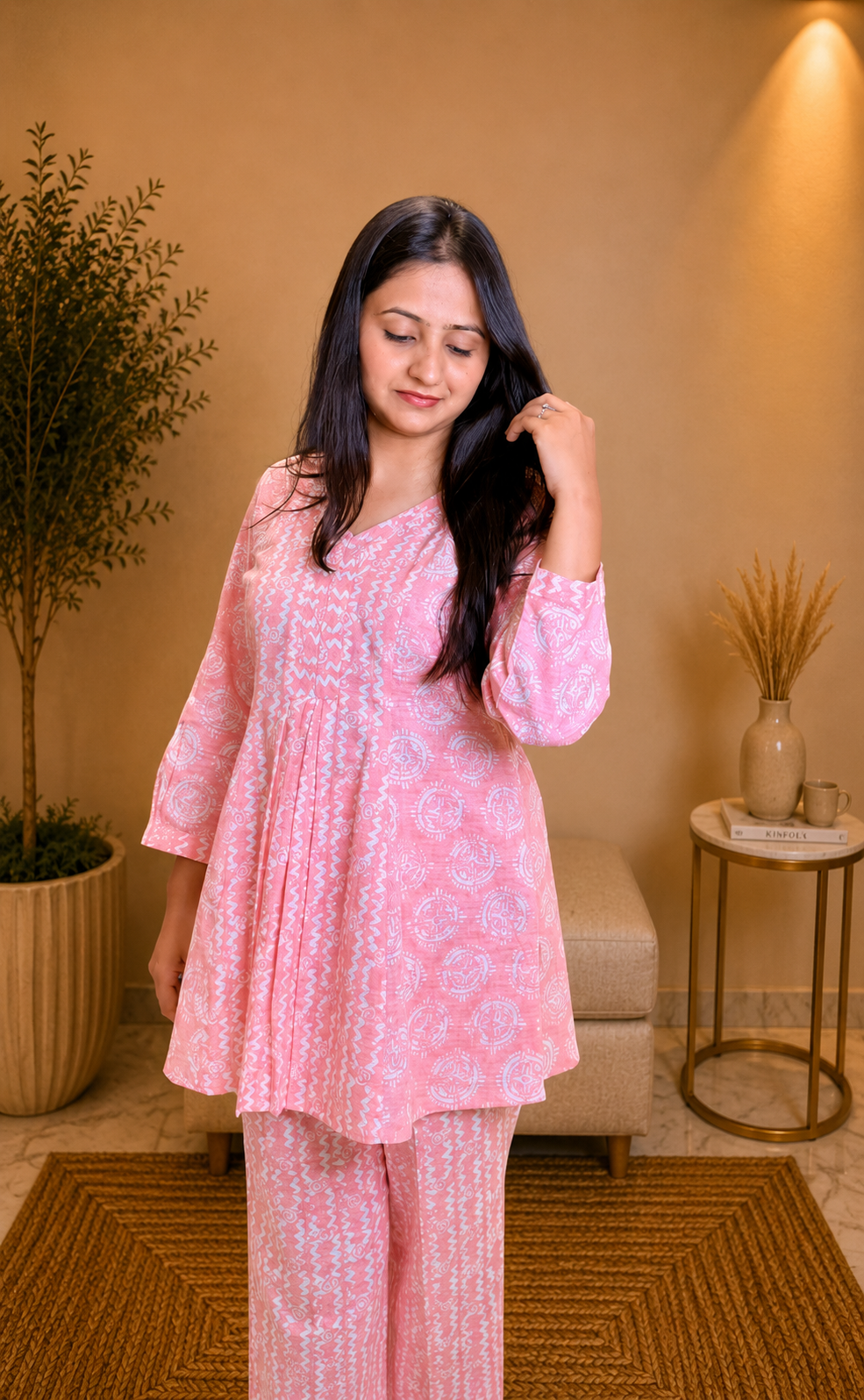 Blush Pink Printed Coord Set