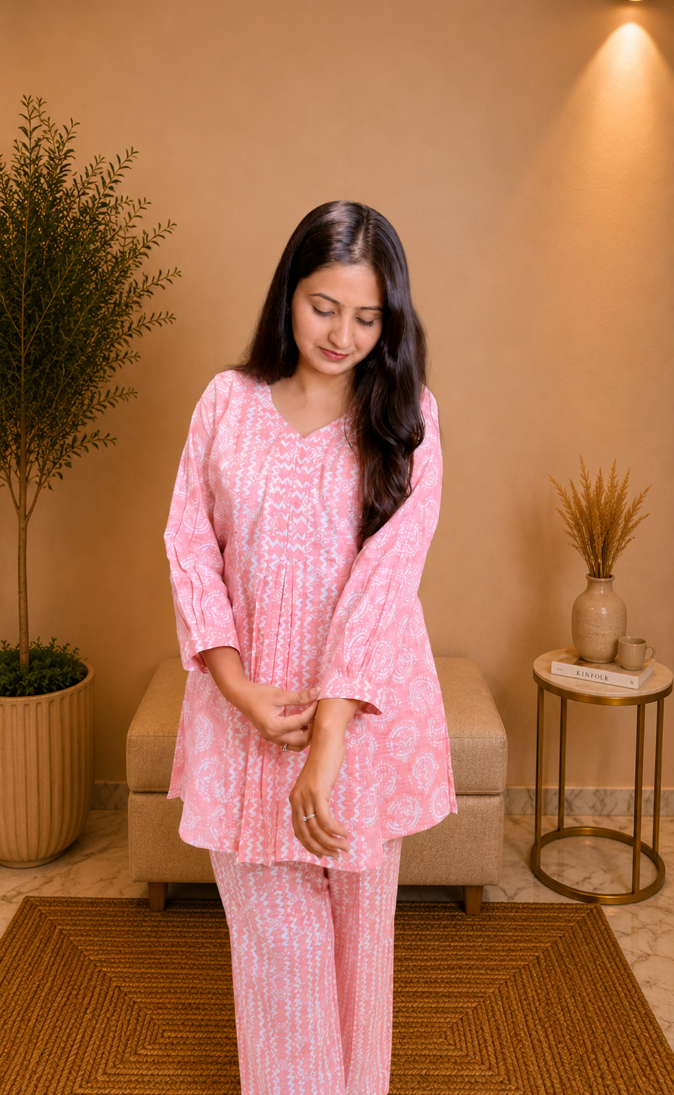 Blush Pink Printed Coord Set