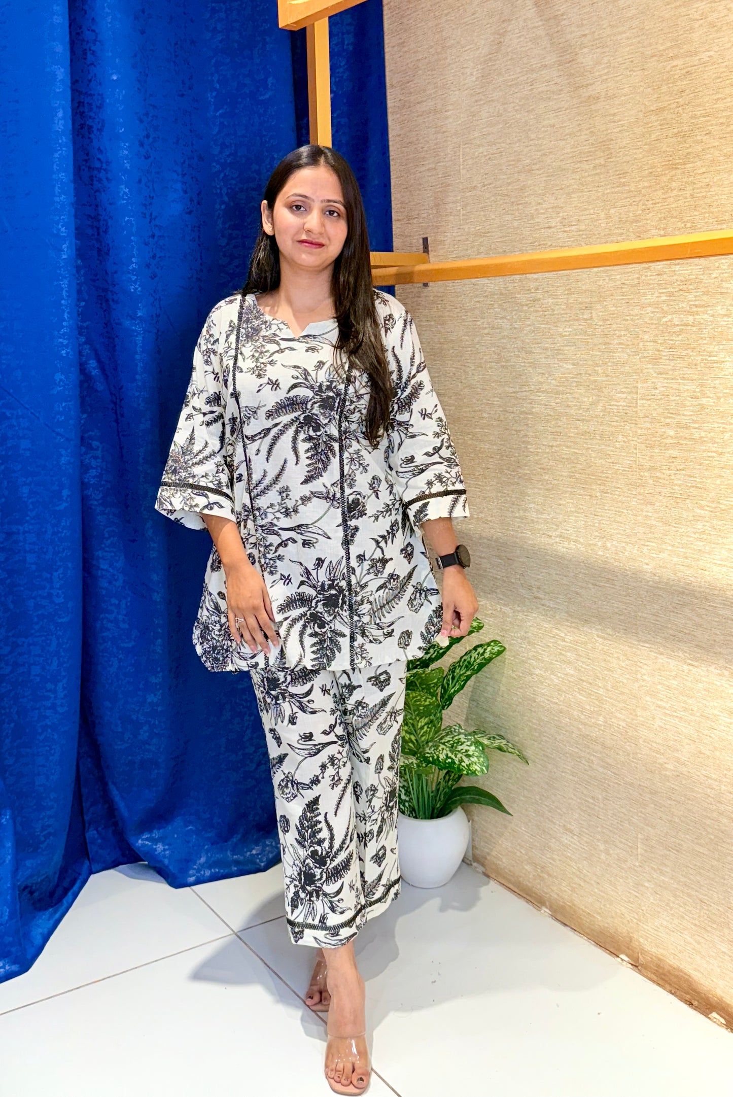 Monochrome Fern Co-ord Set
