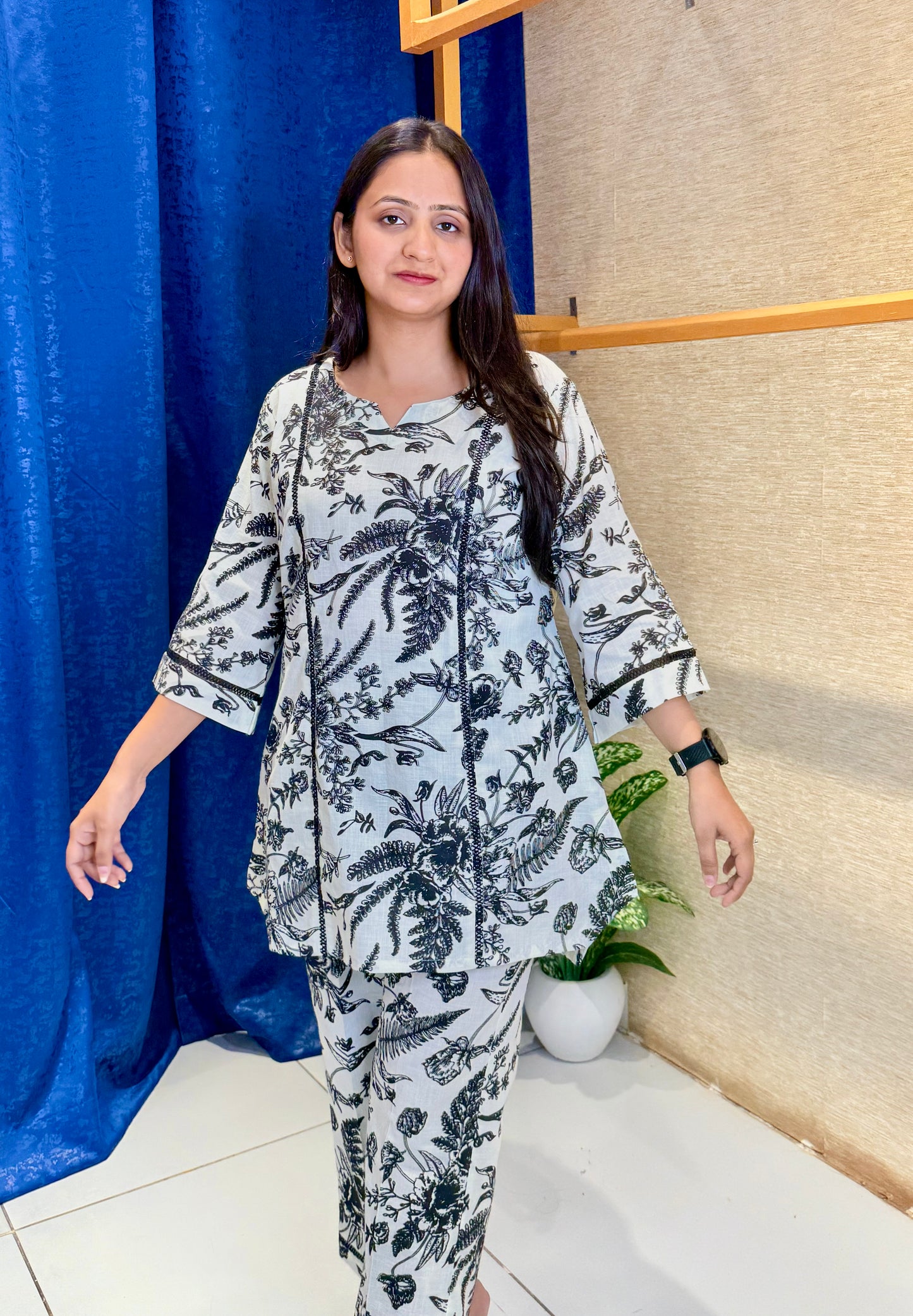 Monochrome Fern Co-ord Set
