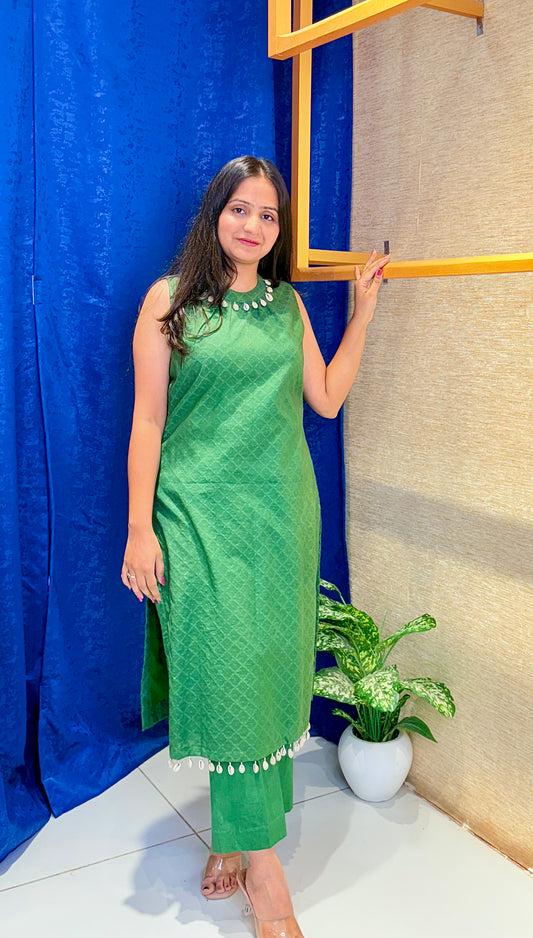 Emerald Cotton Kurta Set