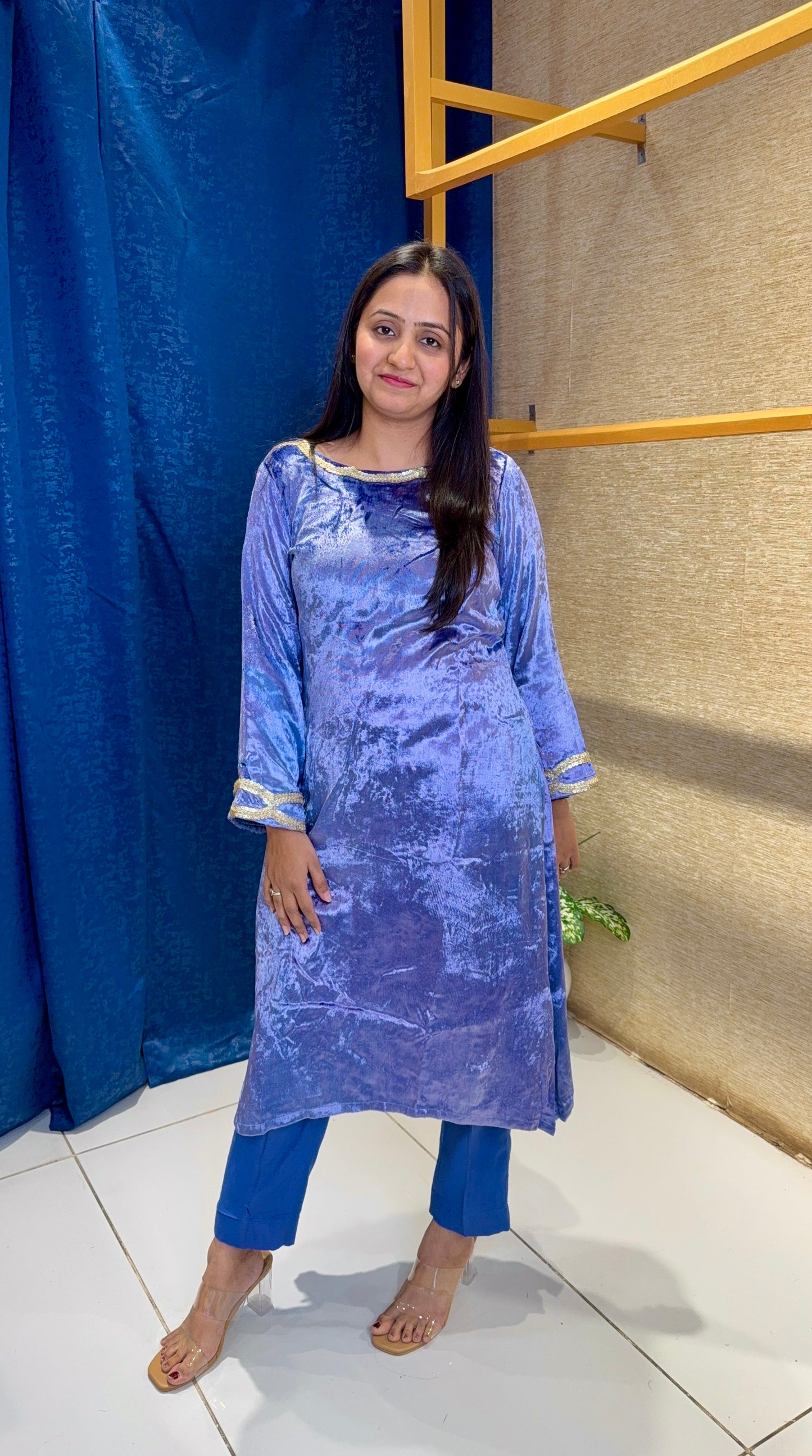 Lavender Luxe Velvet Kurta Set