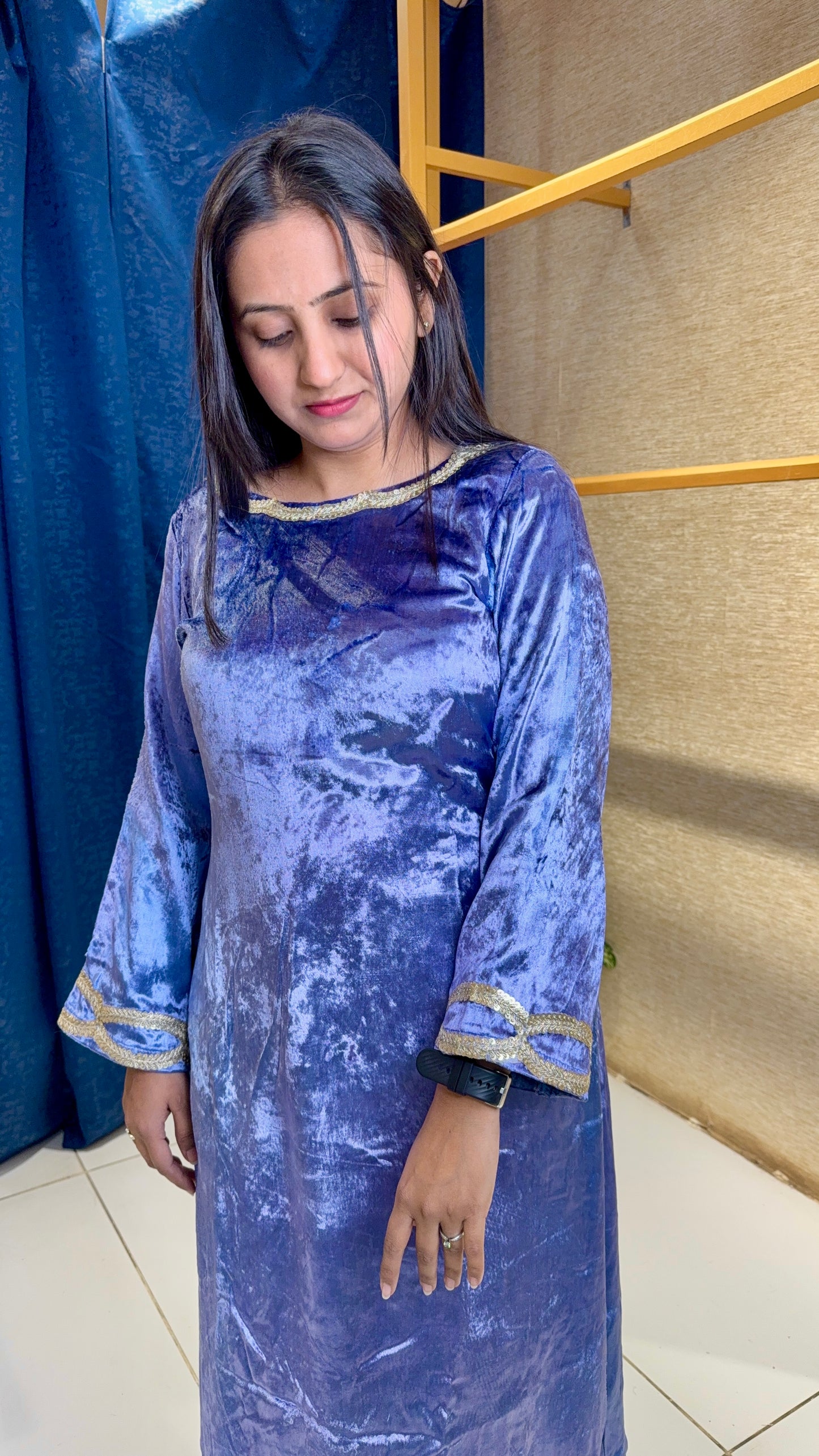 Lavender Luxe Velvet Kurta Set