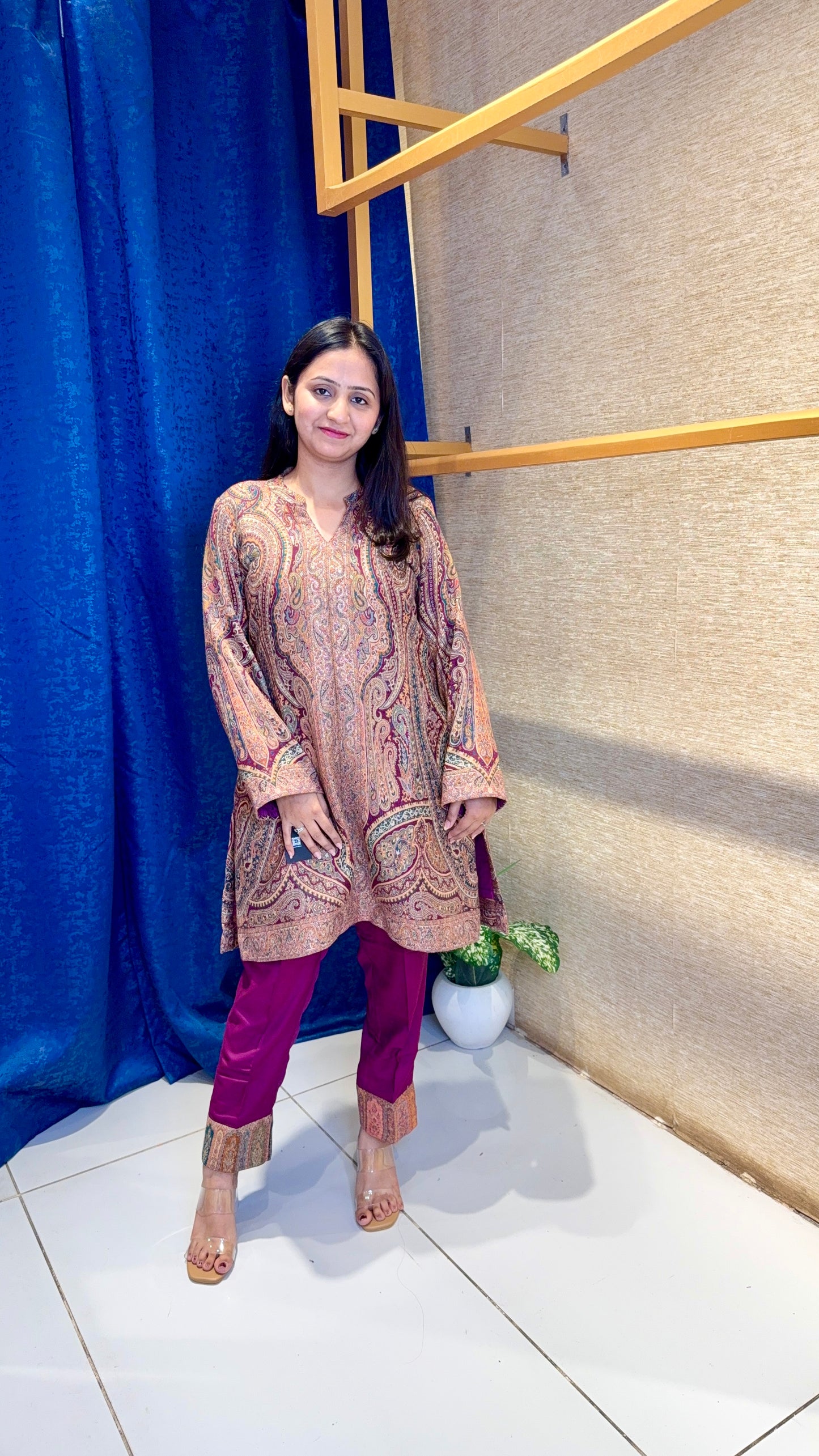 Paisley Print Woolen CoordSet